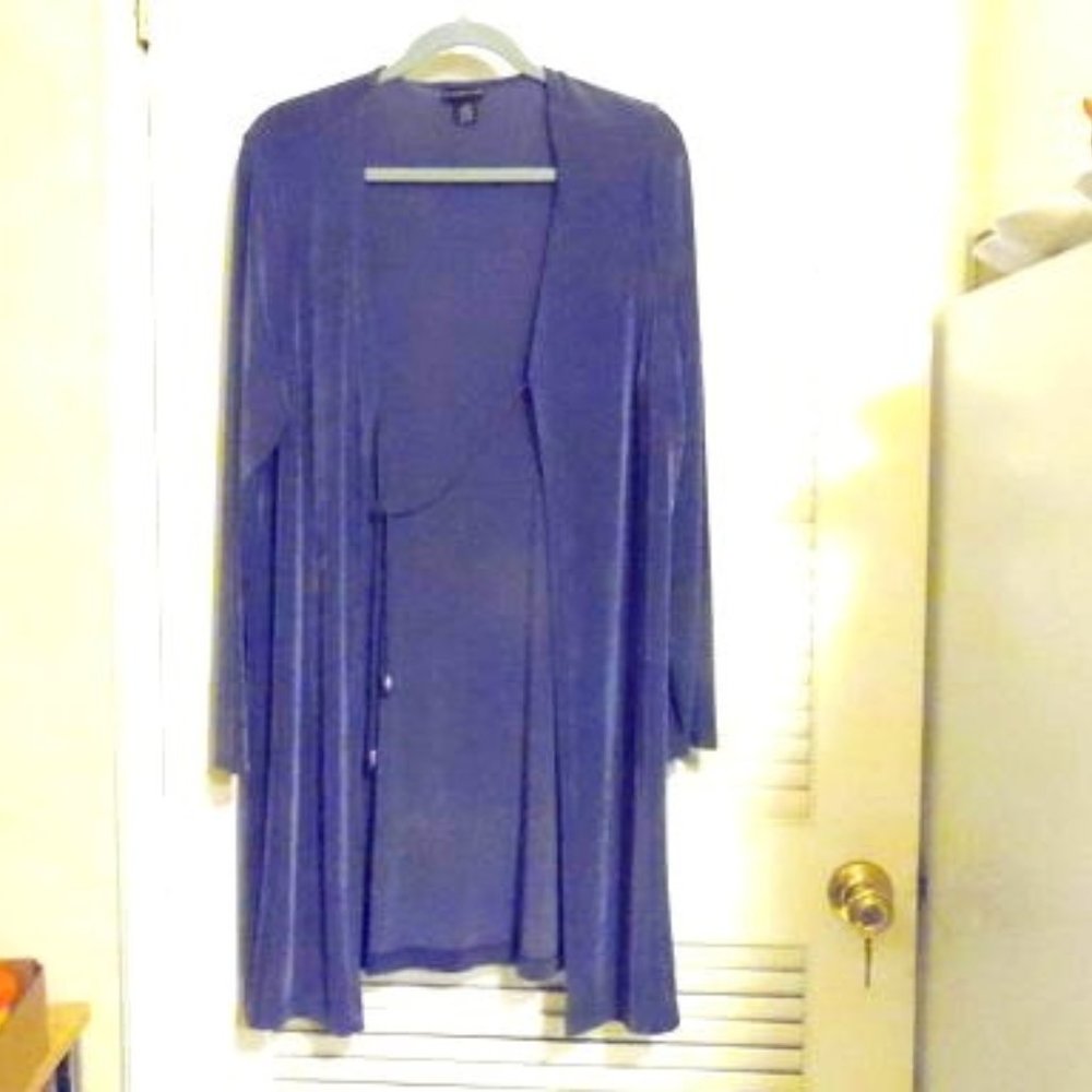 Citiknits Open Front Long Tie Jacket Size Medium.